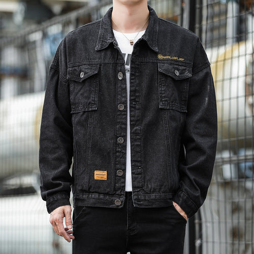 Herren Denimjacke im lässigen Stil mit funktionalen Pattentaschen und robustem Design Echoarchiv