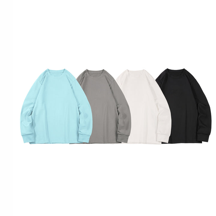 Herren Oversize-Langarmshirt aus schwerem Baumwolljersey mit Rundhalsausschnitt und gerippten Bündchen Echo Archiv