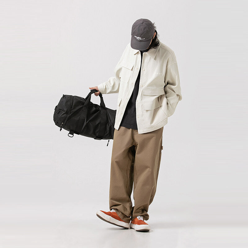 Herren Weite Utility-Cargo-Hose im Baggy-Fit mit großen aufgesetzten Taschen und verstärkten Kniepartien Echo Archiv