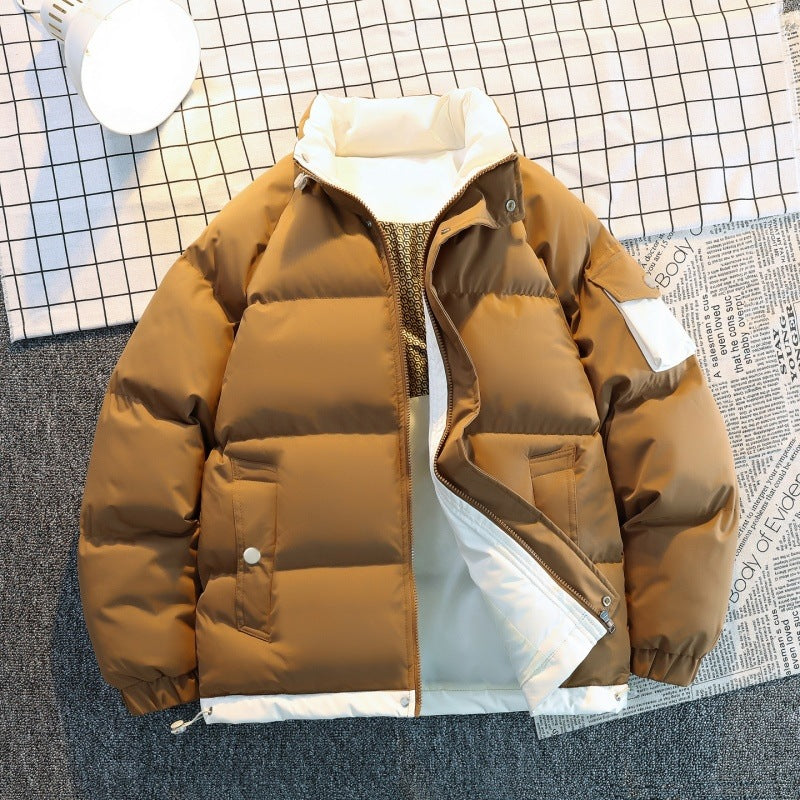 Herren Isolierte Oversize-Pufferjacke mit Kontrast-Innenfutter, Ärmeltasche & Kordelzug Echoarchiv