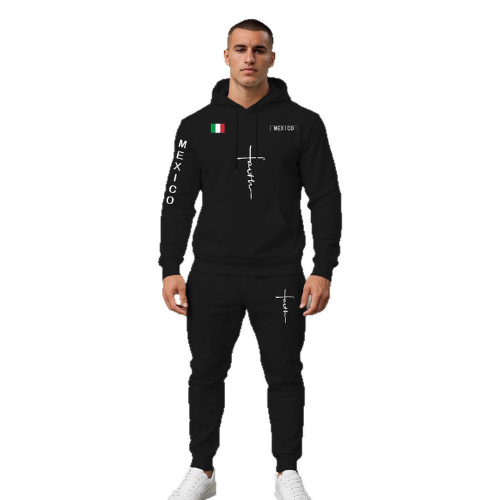 Herren Sport Hoodie und Jogginghose Set Echoarchiv