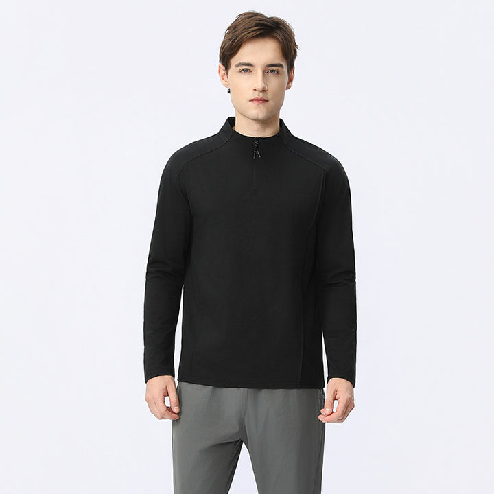 Herren Funktionsshirt mit Reißverschluss und atmungsaktiver Stofftechnologie Echoarchiv