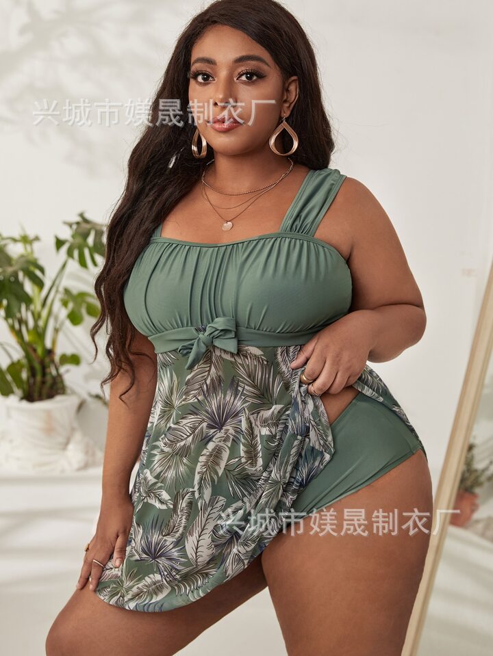 Damen Schlafkleid mit floralem Design und Taillenknoten Echo Archiv