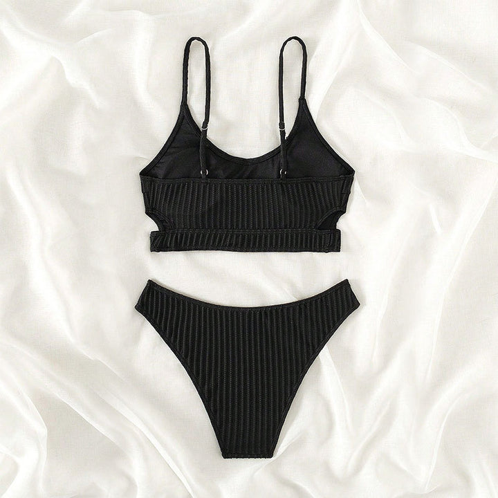Damen Sportliches Bikiniset mit verstellbaren Trägern und feinstem Rippdesign Echo Archiv