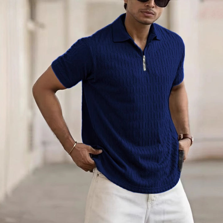 Herren Struktur Polo Shirt Echoarchiv