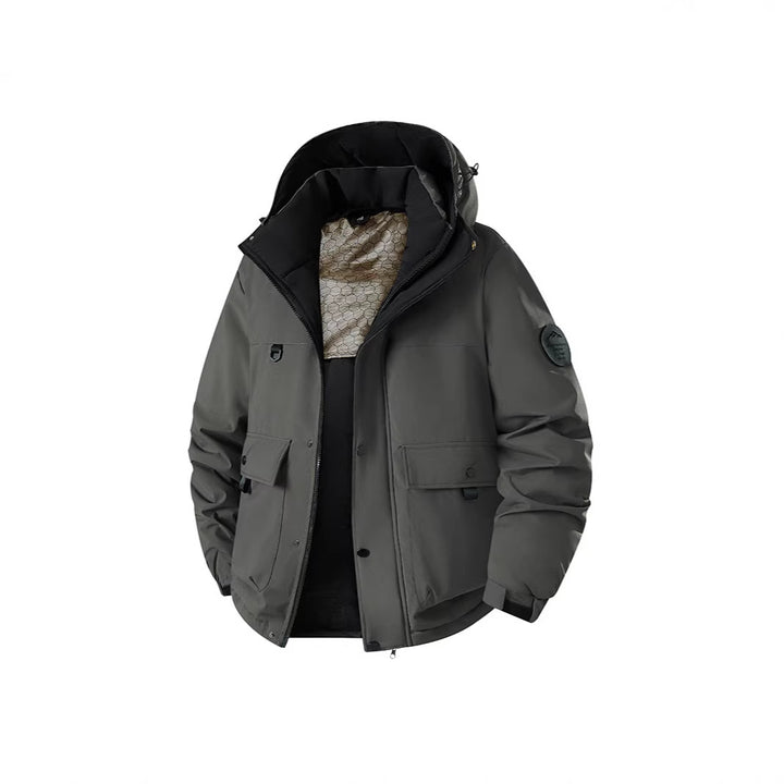 Herren Isolierter Urban-Parka mit Stehkragen und verdeckter Kapuze Echoarchiv