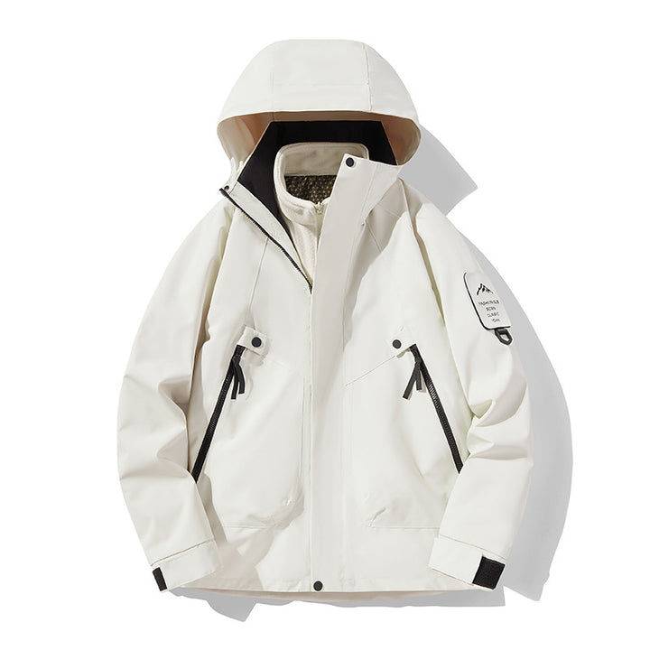 Unisex Wasserdichte, atmungsaktive Hardshell-Outdoorjacke mit Kapuze Echoarchiv