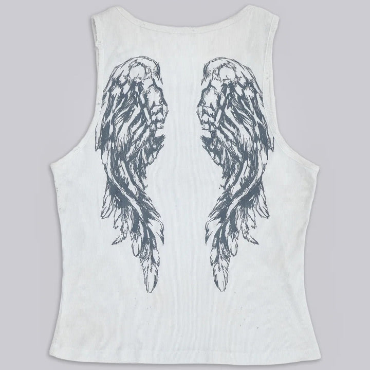 Damen lässiges Tanktop mit stylischem Grafikdruck Echo Archiv