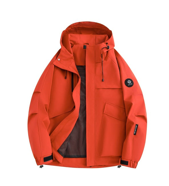 Herren multifunktionale Outdoor-Jacke mit verstellbarer Kapuze Echoarchiv