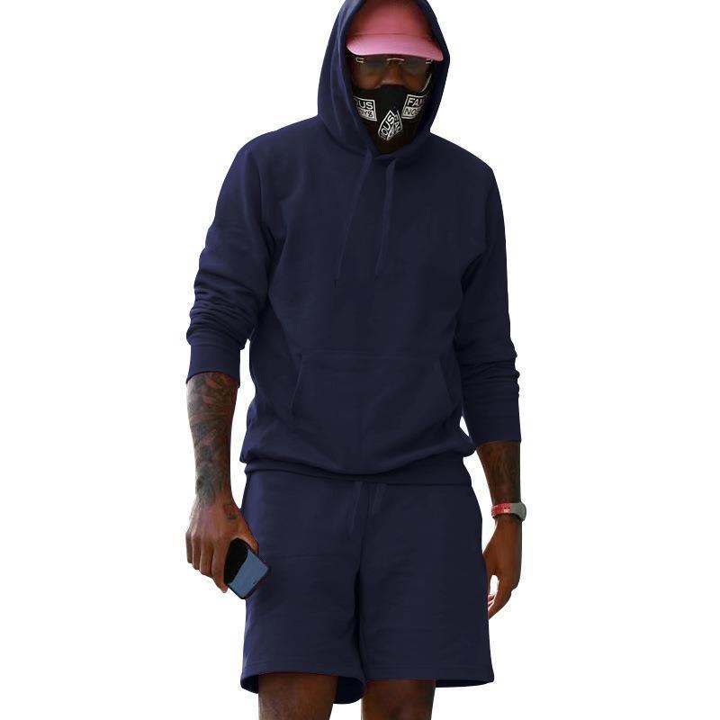 Echoarchiv Herren Hoodie-Shorts-Set mit Kängurutasche