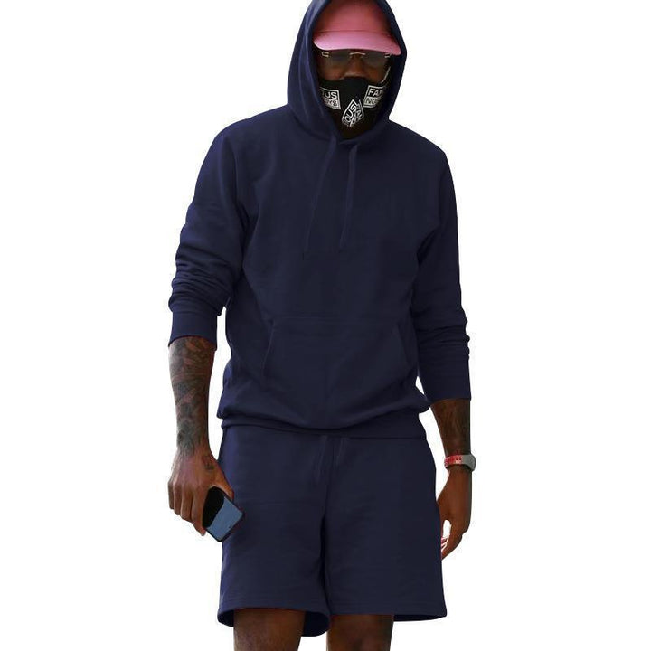 Echoarchiv Herren Hoodie-Shorts-Set mit Kängurutasche