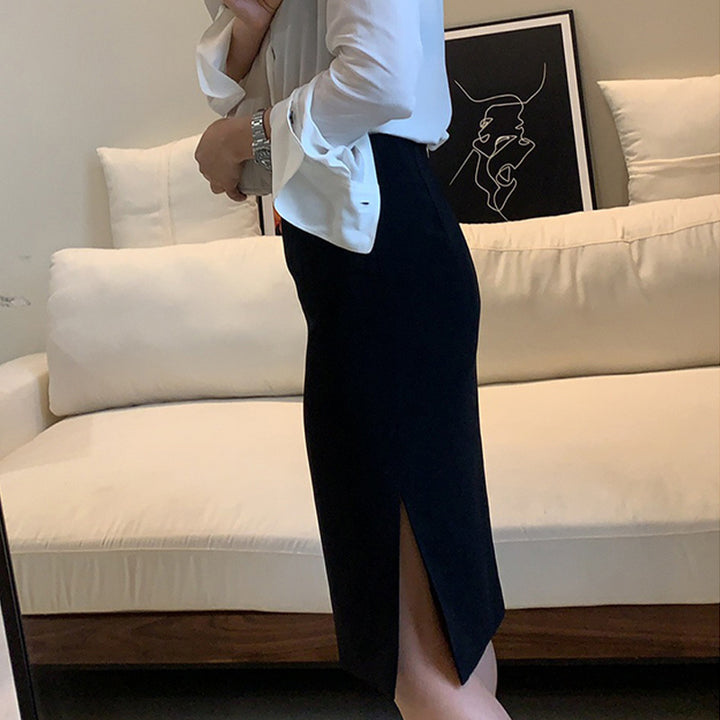 Damen Eleganter Bleistiftrock mit hohem Bund Echoarchiv