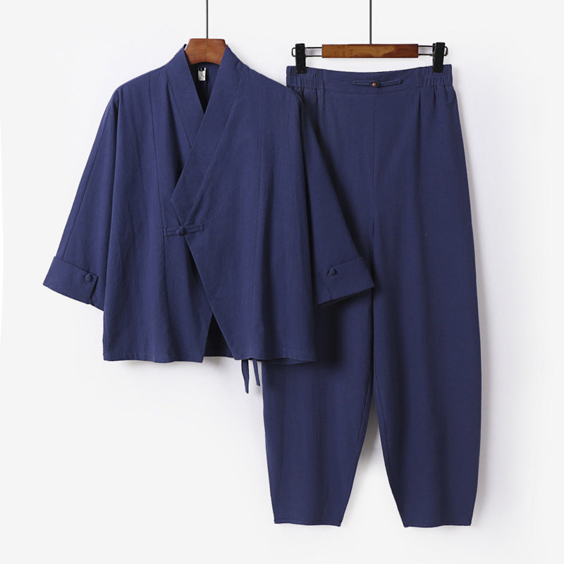 Herren Kimono-Jacken- und Haremshosen-Set Echoarchiv