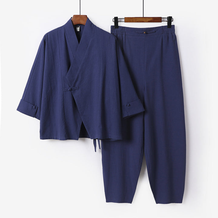 Herren Kimono-Jacken- und Haremshosen-Set Echoarchiv