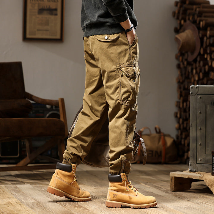 Herren Cargohose im Joggerstil mit elastischem Komfortbund, Multifunktionalen Klapp‑Utility‑Taschen und Knöchelreißverschluss Echo Archiv