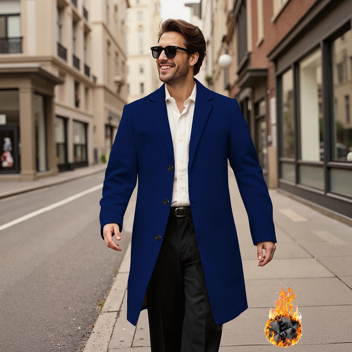 Herren eleganter doppelreihiger Mantel Echoarchiv