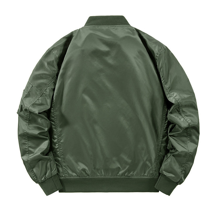 Herren Nylon‑Bomberjacke im Fliegerstil mit Ärmeltasche und Rippbündchen Echo Archiv