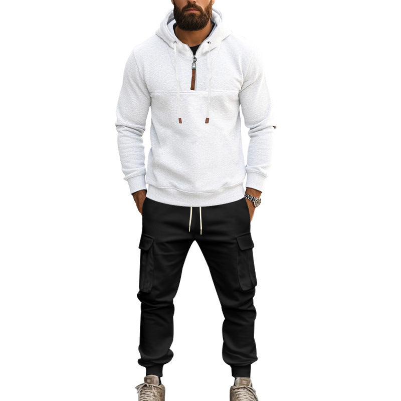 Herren Sportliches Hoodie- und Cargo-Hosen-Set Echoarchiv