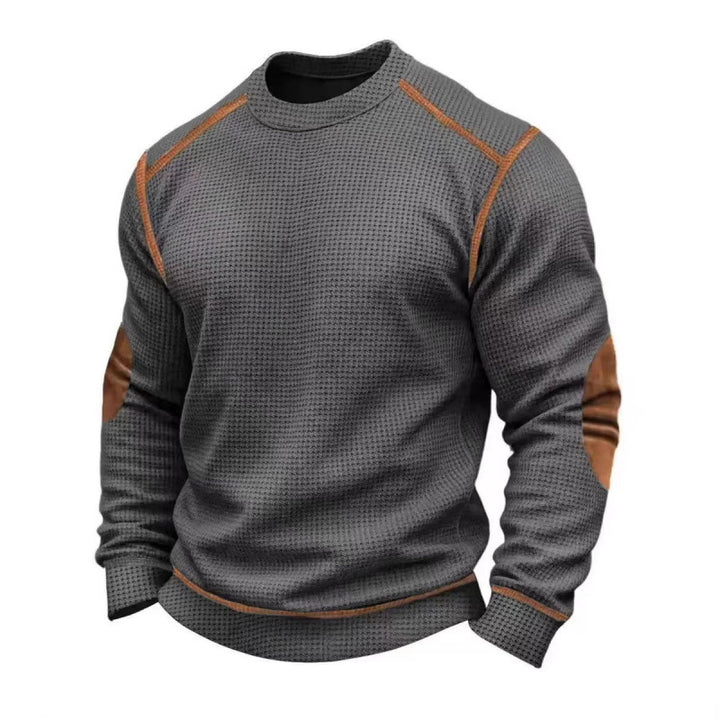 Herren Modischer Langarmpullover mit strukturiertem Design Echoarchiv