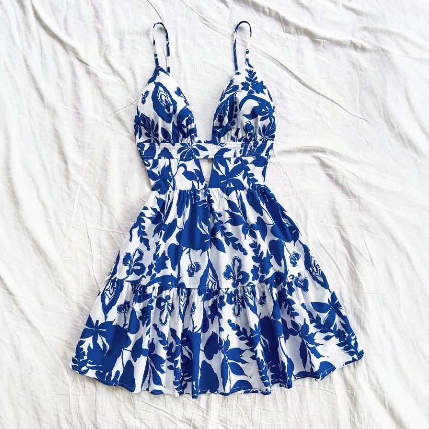Damen Sommerkleid mit verspieltem Babydoll-Schnitt und floralem Design Echo Archiv