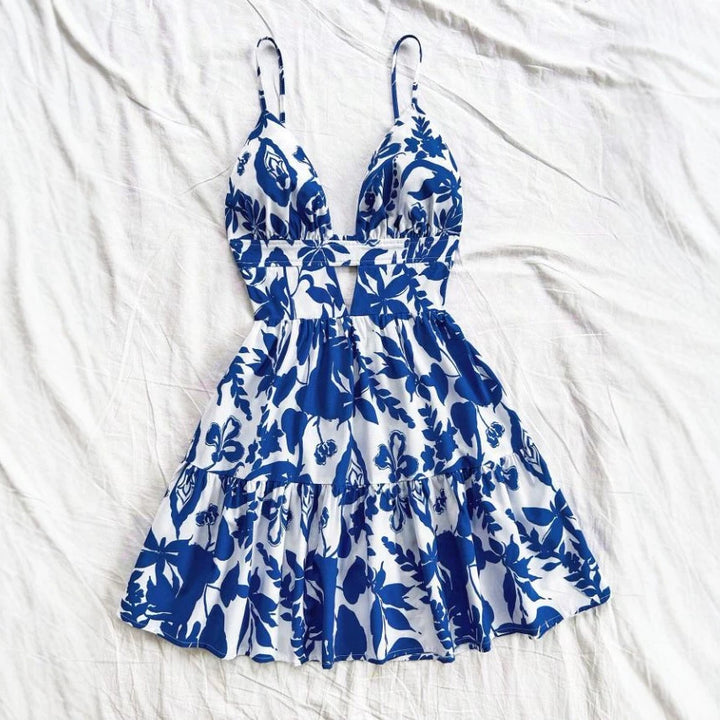 Damen Sommerkleid mit verspieltem Babydoll-Schnitt und floralem Design Echo Archiv