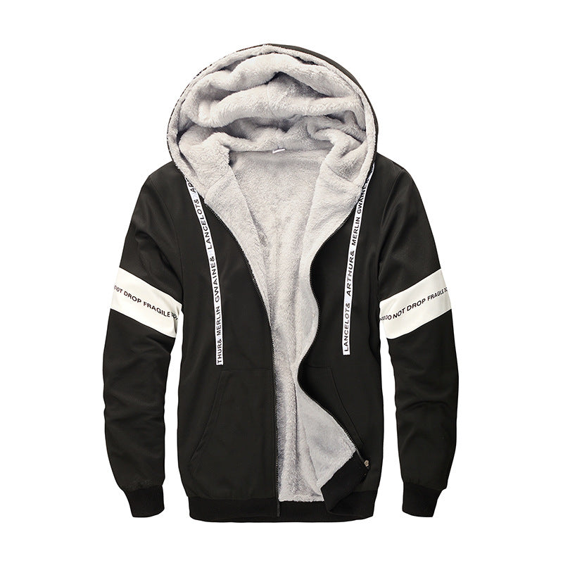 Herren Bequemer Fleece-Kapuzenpullover – Cavarno