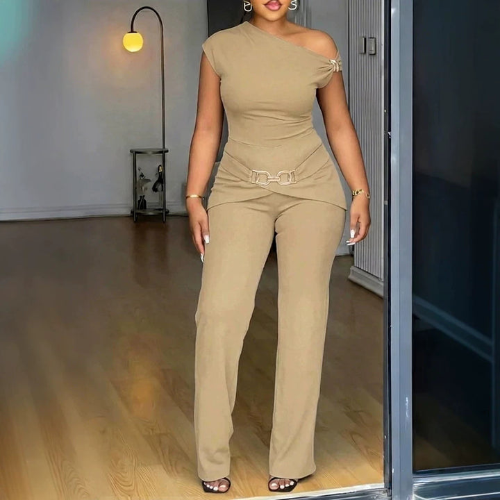 Damen Elegantes One-Shoulder Jumpsuit Echo Archiv
