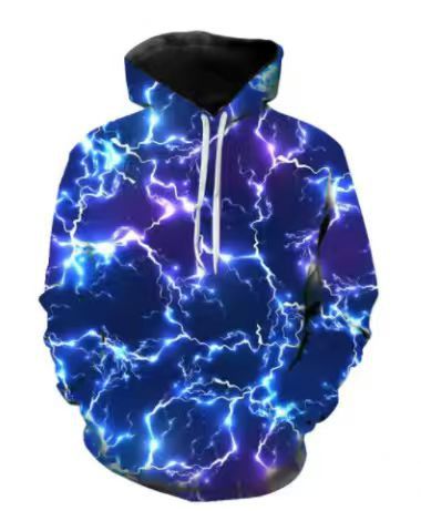Herren Kapuzenpullover mit dynamischem Blitzdesign Echoarchiv