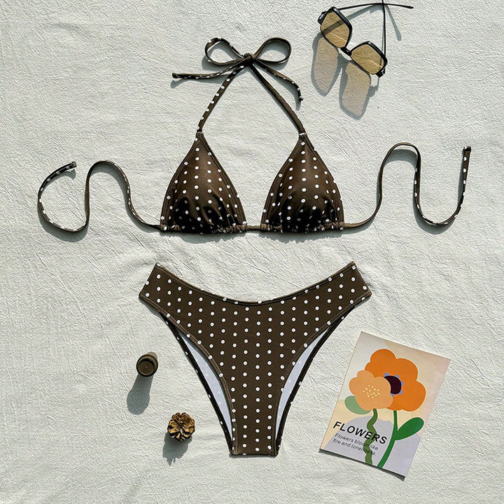 Damen Triangel-Bikini mit dekorativen Punkten Echo Archiv