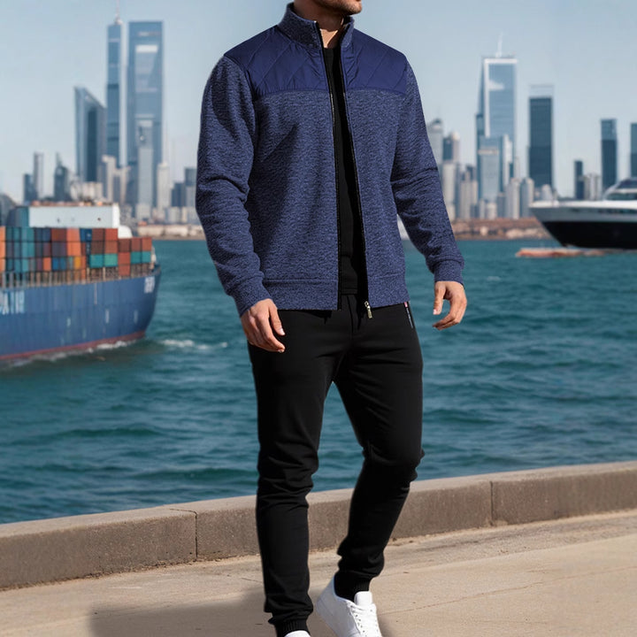 Herren Sportliche Jacke mit Querrippen-Muster und leicht gepolstertem Schulterbereich Echoarchiv