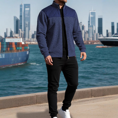 Herren Sportliche Jacke mit Querrippen-Muster und leicht gepolstertem Schulterbereich Echoarchiv