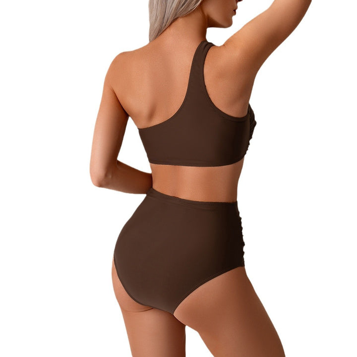 Damen Sportliches Bikini-Set mit asymmetrischem Oberteil und hohem Schnitt Echo Archiv