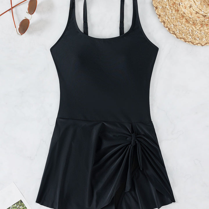 Damen Eleganter Badeanzug mit Drapierung Echo Archiv