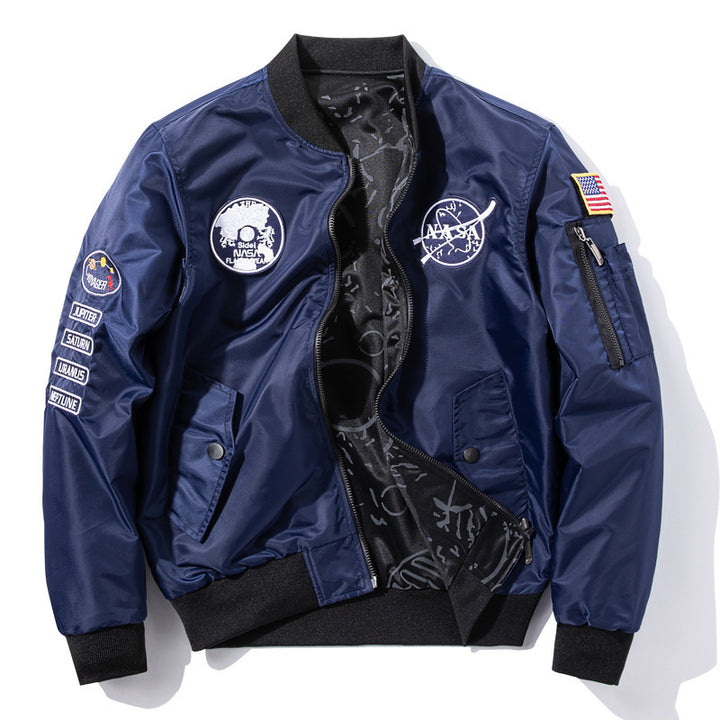 Herren Modische Bomberjacke im Raumfahrt-Style Echo Archiv