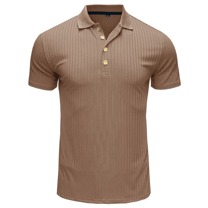 Herren Polo-Shirt mit strukturiertem Design und modischen Knöpfen Echoarchiv