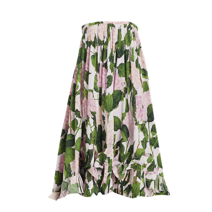 Damen Einteiler Badeanzug mit voluminösen Rüschendetails und floralem Design Echo Archiv