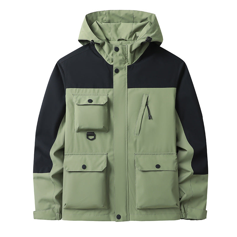 Herren Technische Utility-Fieldjacke mit Kapuze, Mehrfachtaschen und windabweisender Shell Echo Archiv
