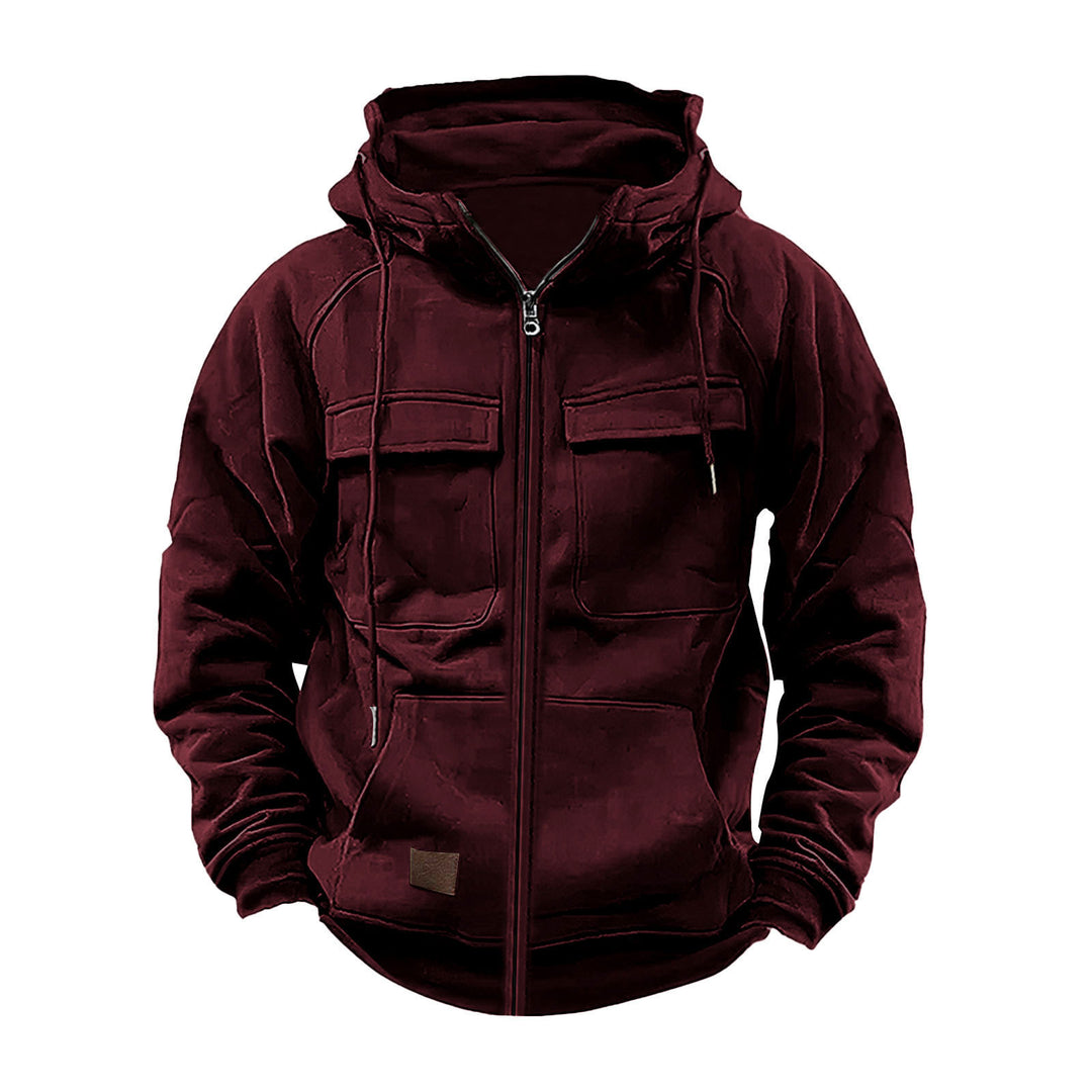 Herren Fleecejacke mit hohem Kragen und praktischen Taschen Echoarchiv
