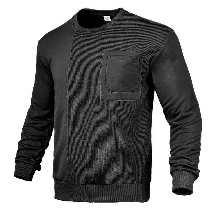 Herren modischer Sweatshirt mit strukturiertem Design und praktischer Brusttasche Echoarchiv