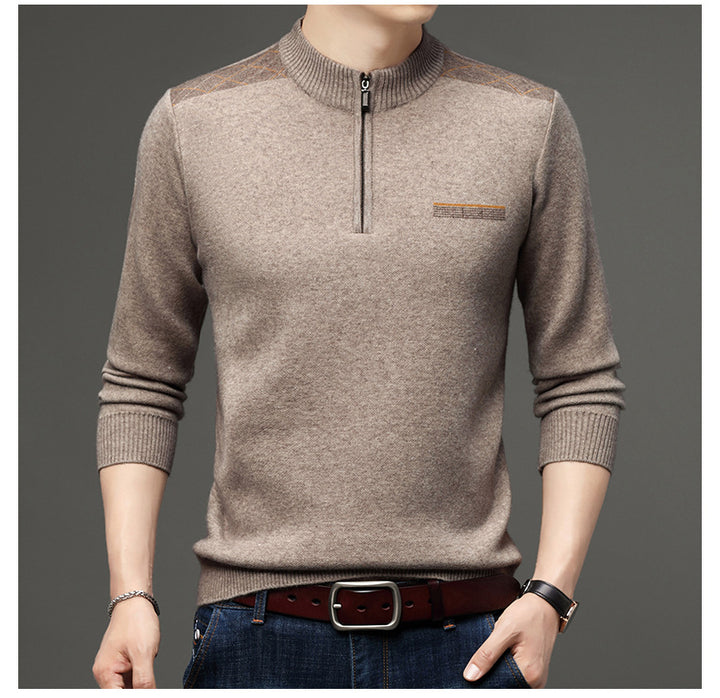 Herren eleganter Halbzip Pullover Echoarchiv