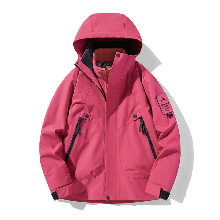 Unisex Wasserdichte, atmungsaktive Hardshell-Outdoorjacke mit Kapuze Echoarchiv
