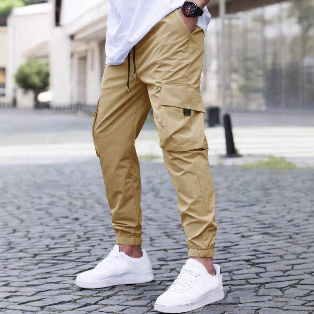 Herren praktische Cargo-Jogginghose mit elastischem Bund und mehreren Seitentaschen Echoarchiv