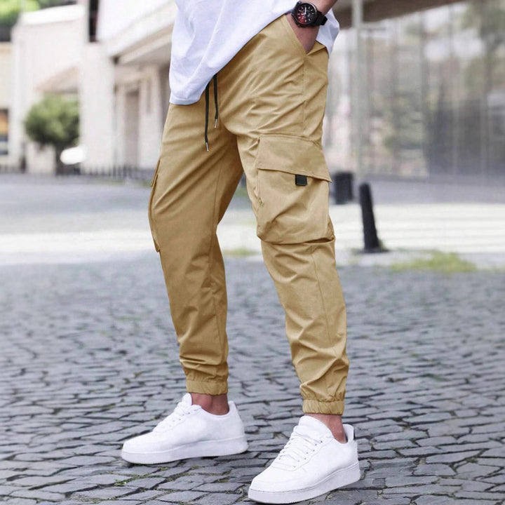 Herren praktische Cargo-Jogginghose mit elastischem Bund und mehreren Seitentaschen Echoarchiv