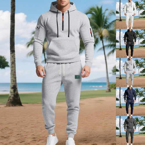 Herren Freizeit-Sweatset mit praktischen Taschen und Kordelzug Echoarchiv