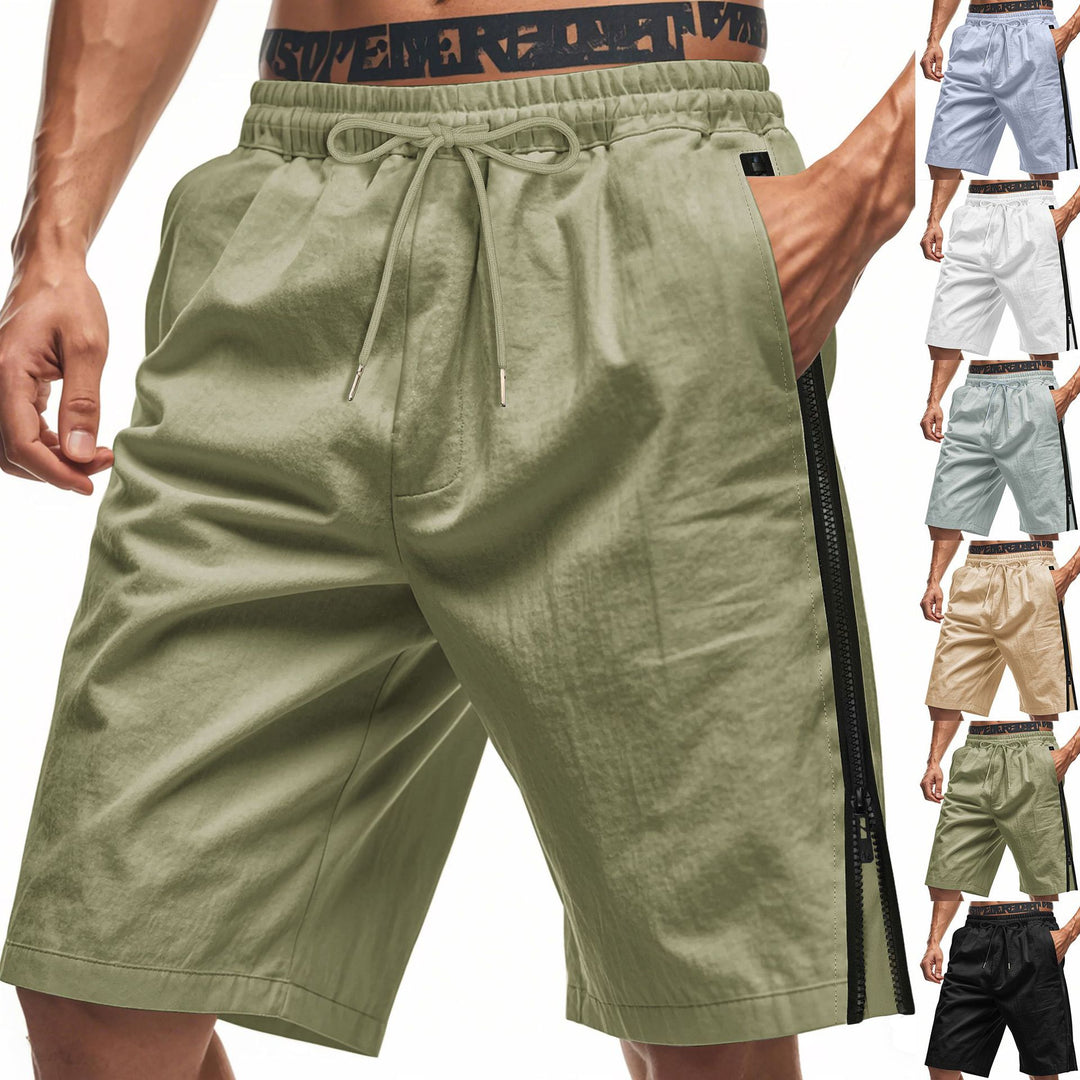 Herren Sportliche Funktionsshorts mit seitlichem Reißverschluss und elastischem Bund Echoarchiv