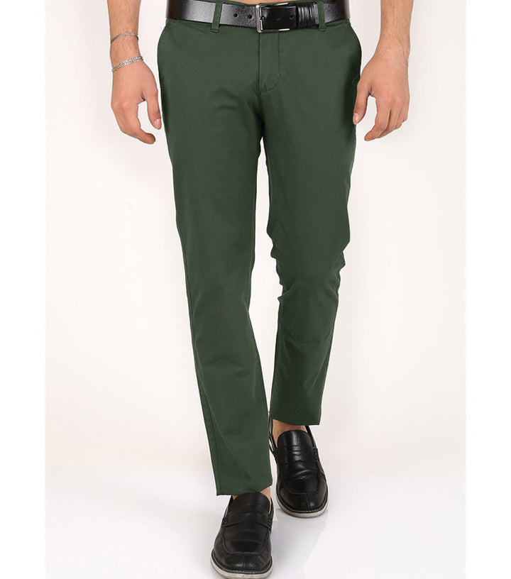 Herren Klassische Chinohose mit schmalem Schnitt und elastischem Bund Echoarchiv