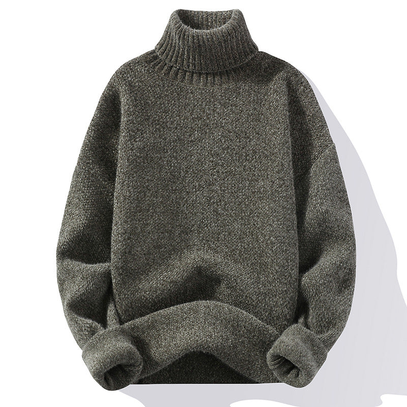 Herren Rollkragenpullover aus Bouclé-Feinstrick mit gerippten Bündchen Echo Archiv