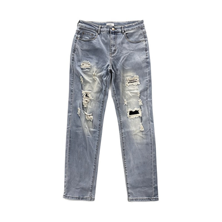 Herren Modische Ripped Denim Pants Echoarchiv
