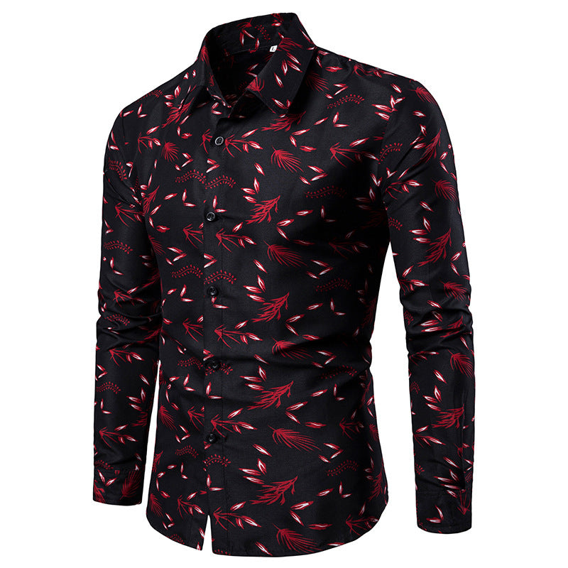 Herren Elegantes und stilvolles Hemd mit floralem Muster Echoarchiv