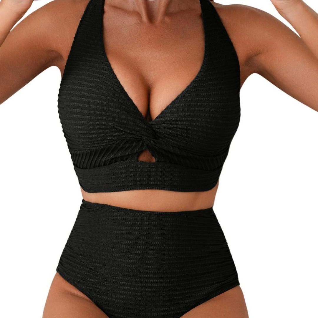 Damen Hochwertiger Badeanzug mit Raffung und Twist-Detail Echo Archiv